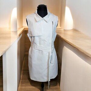 Kuho Korea Sleeveless Wrap Dress – Asymmetric Moto-Trench Hybrid | Size 85/160